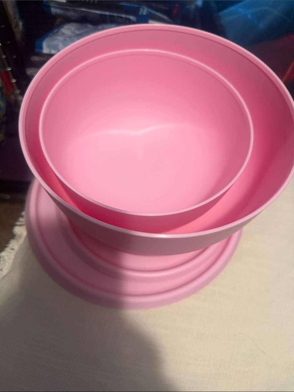 Tupperware Pink Mixing Bowls Set
